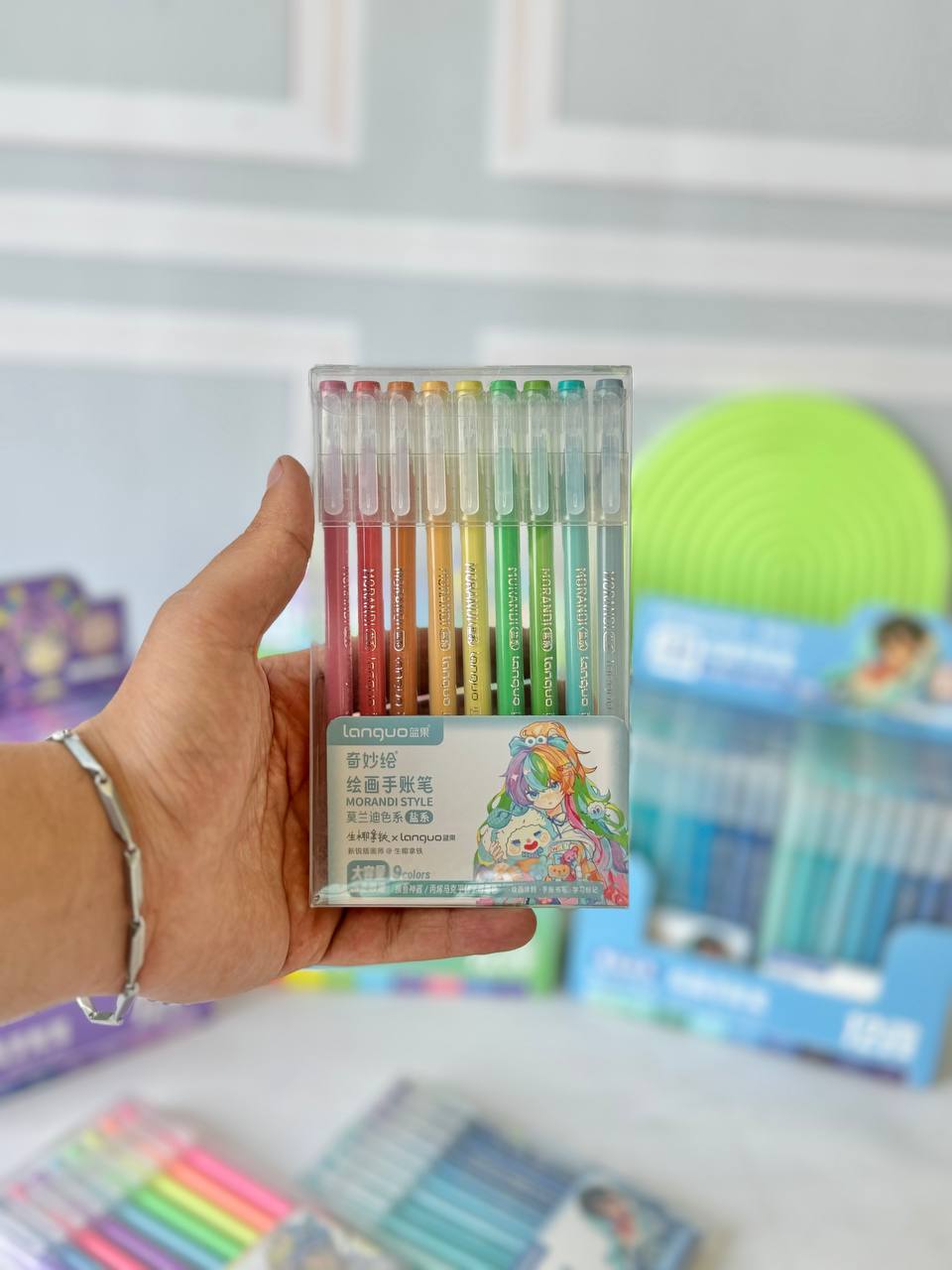 روانویس 9 رنگ برند لانگو (طیف MORANDI style)