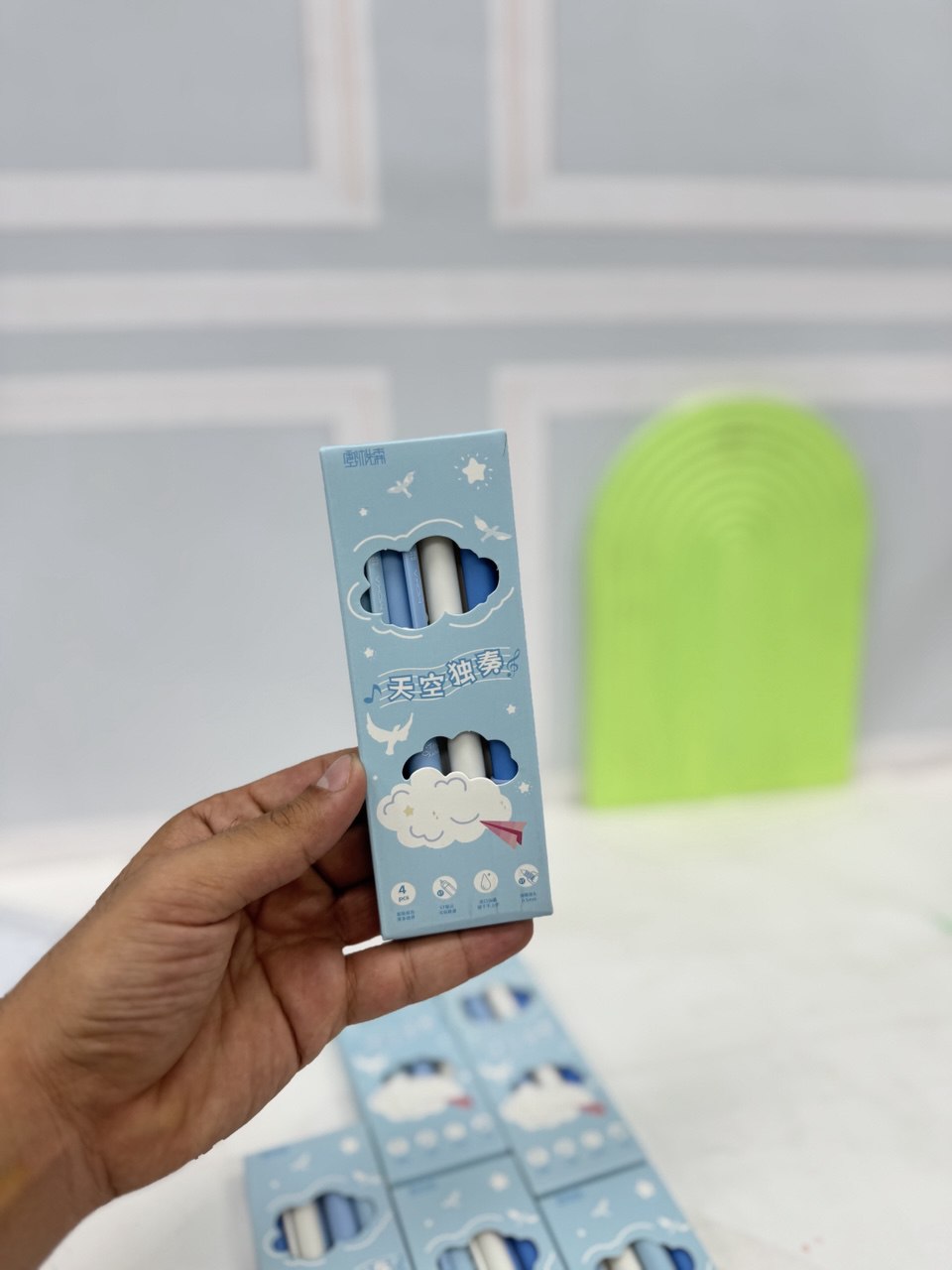 4 عدد روانویس مخملی موکا